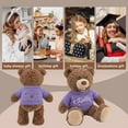 thumbnail image 5 of Custom Teddy Bear Stuffed Animal – Deep Brown Plush Bear with Personalized Name or Text Embroidery, Cute Keepsake Gift for Baby, Mom, Girlfriend, or Valentine’s Day, 5 of 9