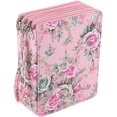 thumbnail image 1 of Colored Pencil Case- 160 Slots Pencil Holder Pen Bag Large Capacity Pencil Organizer with Handle Strap Handy Colored Pencil Box with Printing Pattern (Pink Rose), 1 of 7