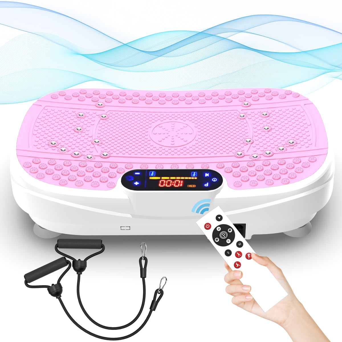 Fahuac Vibration Plate Fitness Platform Exercise Machine - Full Body Vibrating Shaker Workout Fitness Platform Vibration Plate for Home Gym 200W