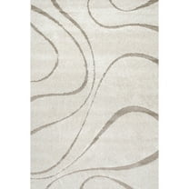 nuLOOM Carolyn Modern Shag Area Rug, 4' Square, Cream