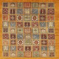 thumbnail image 1 of Ahgly Company Indoor Square Abstract Yellow Orange Abstract Area Rugs, 3' Square, 1 of 6