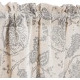 thumbnail image 3 of Curtainking Window Valance W50 x L18 Linen Textured Floral Printed Small Valances for Windows 1 Panel Gray on Beige, 3 of 7