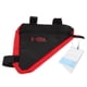 thumbnail image 1 of Triángulo Ciclismo Tubo delantero Marco Bolsa Bolsa Titular Sillín (Negro + Rojo)) 5pcs, 1 of 5