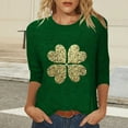 thumbnail image 5 of Zedker Plus Size St Patricks Day Shirt for Women 2026 Casual 3/4 Sleeve Irish Shirts Funny Saint Patrick's Tunic Tops, 5 of 7