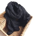 thumbnail image 3 of Bufandas de algodón para mujer Lady Light Soft Fashion Solid Bufanda Wrap Chal, algodón y lino, negro, una pieza, 3 of 5