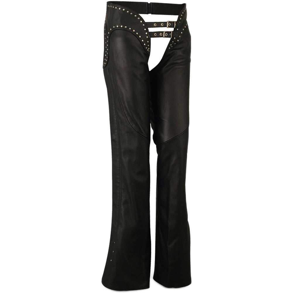 First Manufacturing Women s Riser Motorcycle Chaps Black 4X Walmart