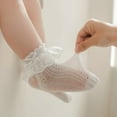 thumbnail image 3 of Baby Socks for Girls Boys Soft Double Layer Lace Trim Comfortable Everyday Wear for Toddlers 0 8 Years Toddler Valentine Socks Transparent Baby Socks High Socks 12 18 Months Baby Nylon Socks, 3 of 5