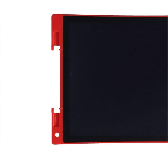 LCD Writing Tablet 10in Full Screen Replaceable Button Battery Red Portable Handwriting Pad for Kids