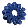 thumbnail image 2 of 12 Pack Golf Irons Club Wedge Iron Protective Head Cover with Numbers Embroidery Printed Blue, 2 of 8