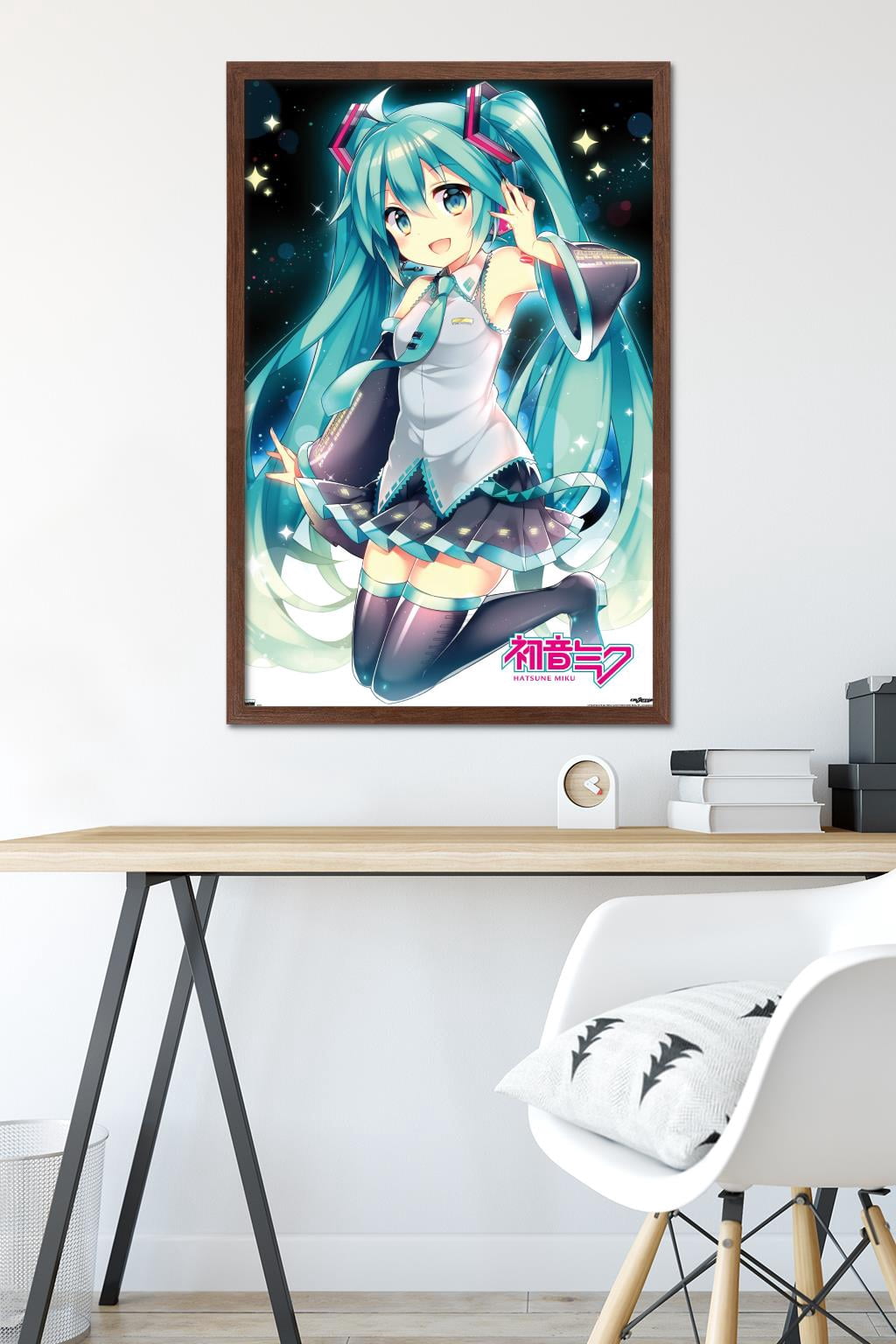 Hatsune Miku - Smile Wall Poster, 22.375" x 34" Framed