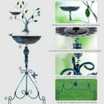 18 inch Large Bird Bath with Stand, 4 inch Deep Bird Baths for Outdoors