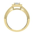 thumbnail image 3 of 0.80 Carat (ctw) 10K Yellow Gold Princess & Round Cut Diamond Ladies Split Shank Bridal Halo Engagement Ring 3/4 CT, 3 of 6