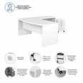 thumbnail image 3 of Echo 72W Bow Front L Shaped Desk with Drawers in Pure White - Engineered Wood, 3 of 6