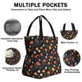 thumbnail image 3 of Pioneer Flower Floral Print Pattern Drawstring Lunch Bag Women - Drawstring Lunch Bag Insulated for Work Office - Stain-Resistant Large Lunchbags for Women with Multi-Pockets, 3 of 6