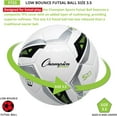 thumbnail image 5 of Champion Sports Futsal Ball - Futsal Soccer Ball - Indoor and Outdoor Ball - White/Green/Black/Gray - Size 3.7 inch, 5 of 6