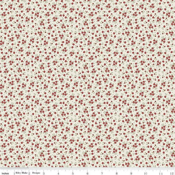 Anne of Green Gables Ditsy Red Cotton Fabric