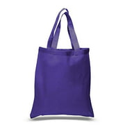 Pack Of 24 Blank Cotton Tote Bags Eco Friendly Reusable Grocery Shopping MultiPurpose (Purple)