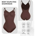 thumbnail image 4 of ANYFIT WEAR Backless Bodysuit Shapewear for Women Full Body Shaper Tummy Control Butt Lifting Seamless V Neck Slimming Tank Top, 4 of 5