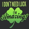 thumbnail image 2 of Women's Lost Gods St. Patrick's Day I Don't Need Luck I'm Amazing!  Racerback Tank Top Black Heather 2X Large, 2 of 4
