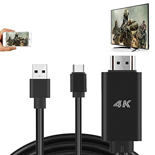 Se insekter Samuel eksplodere MHL HDMI Adapter HDTV Cable for Samsung Galaxy S20 S10 S9 Plus S8 Note 8 LG  G5 Q8 V60 V30 Android Device MacBook USB Type C Cell Phone Mirroring to TV  Monitor