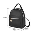 thumbnail image 4 of Women Faux Leather Backpack Solid Color Mini Shoulder Bag Mini Phone Backpack, 4 of 10