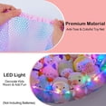 thumbnail image 4 of UniMall Stuffed Animals Net or Hammock Kids Toy Storage Organizer with LED Light Hanging Corner Stuffed Animals Holder Kids Girls Room Decor,Blue-Purple,Large (Pack of 2), 4 of 12