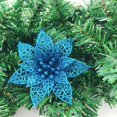 thumbnail image 3 of Navidad Reutilizable De 10Cm, Flores Artificiales Huecas Dobles, Decoración De Navidad, Adorno Para Árbol De Navidad Inevent HA043610-02, 3 of 5