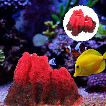 ETHZZLE Artificial Volcano Decor 1Pcs Resin Volcano Shape Fish Tank Decor Prop Assorted Color