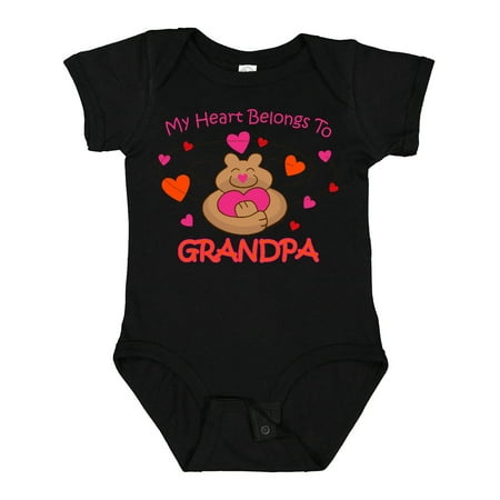 

Inktastic Heart Belongs to Grandpa Gift Baby Girl Bodysuit