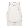 thumbnail image 2 of White Tennis Backpack with Shoe Compartment & Racket Holder, 30L Large Capacity Badminton Pickleball Sports Bag, Lightweight Wet/Dry Separation Gym Travel Rucksack for Men Women, 2 of 8