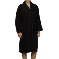 thumbnail image 2 of 100% Premium Long-Staple Cotton Unisex Terry Bath Robe, 10 Colors Black / Small, 2 of 3