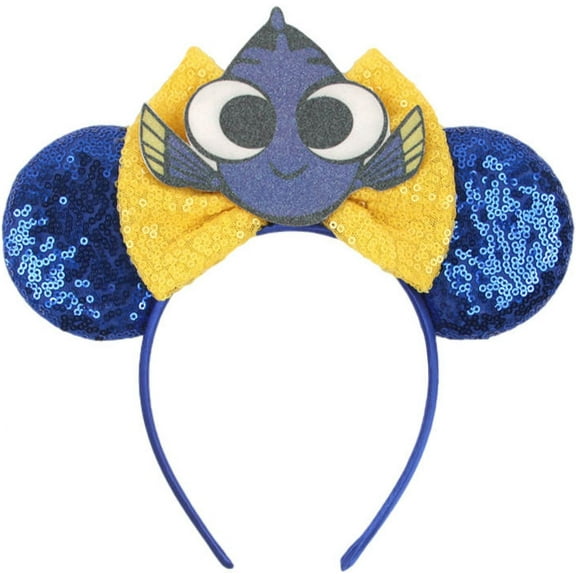 Blue Fish Inspired Minnie Ears, Fish Mickey Ears, Fish Ears, Fish Ears, Fish Mickey Ears