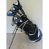 "Mens Complete Golf Set Custom Made Clubs for Tall Men 60""- 66"" Tall Driver, 3 & 5 Fairway Woods, Hybrid, Irons, Sand Wedge, Putter Taylor Fit Deluxe Stand Bag Stiff Flex"