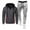 Dark Gray, variant on Aofany Mens Tracksuit 2 Piece Hoodie,Solid Color Mens Hoodie Sweatsuit Sets Jogging Suits Long Sleeve Pullover Hoodies Sets Workout Activewear 2025