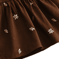 thumbnail image 5 of LYMAYTER Toddler Girls Long Sleeve Dress for 6M-3Y Kids Ruffle Collar Floral Embroidered Dress, 5 of 8