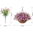thumbnail image 2 of Artificial Fake Hanging Outdoor Outside Flowers Plants Basket for Summer Porch Decoration, Faux Silk UV Resistant Look Real Daisy in Planter for Patio Balcony Garden, 2 of 5