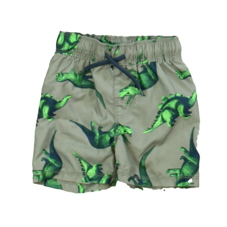 

Pre-owned Old Navy Boys Gray | Green Dinosaur Trunks size: 12-18 Months