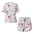 thumbnail image 4 of Naloa Lilies Flowers Women's Short-Sleeved Pajama Set, Loungewear, Summer pajamas, Breathable Cozy - 4X-Large, 4 of 9