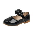 thumbnail image 3 of Tennyeal Sandals for Toddler Girls Toddler Girls Dress Shoes Little Girls Mary Jane Flower Soft Sole Princess Shoes for Little Kids for US 10,Black, 3 of 6