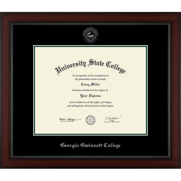 Georgia Gwinnett College Diploma Frame, Document Size 14" x 11"