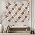 thumbnail image 5 of Ombre Brown Geometric Plaid Retro Abstract Morocco Gingham Tapestry for Bedroom Wall Hanging Tapestry, Ceiling Backdrop Tapestries Poster Blanket Wall Decor for Teens Room Living Room Dorm 59" x 90", 5 of 8