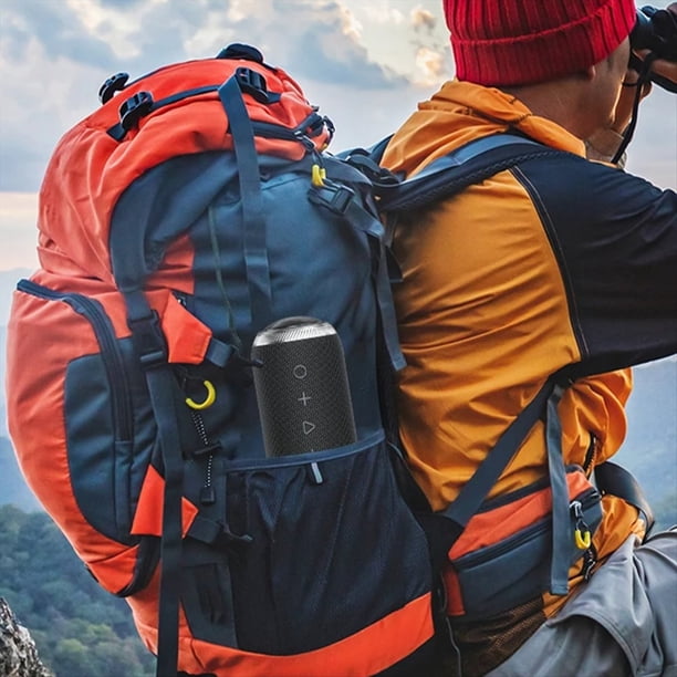 Altavoz Bluetooth Inalámbrico Estéreo 360, Resistente Al Agua y con Luz Ambiental de Color, Ideal para Acampar Al Aire Libre.