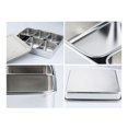 thumbnail image 3 of 8 Lattice Nonmagnetic Japanese Type Square Seasoning Box Stainless Steel, 3 of 3