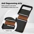 thumbnail image 6 of TECH CIRCLE Leather Case for Galaxy Z Flip 4 2022 (6.7 inch) - Shockproof Classic Case with Phone Ring Holder, Brown, 6 of 11