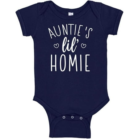 

Auntie s Lil Homie Funny Baby Bodysuit/Toddler T-Shirt Cute Aunt Baby Gift