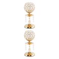 thumbnail image 3 of Wweixi Luxury Crystal Candle Holder Pillar Candlestick Ceremony Stand Decor Table Gold S 2Set, 3 of 6