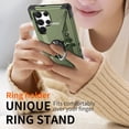 thumbnail image 3 of TECH CIRCLE for Galaxy S25 Rugged Shockproof Phone Case with Rotating Ring Holder Kickstand, Compatible with Magnetic Car Mount, Slim Fit Lightweight Protective Hard Shell Cover, Armygreen, 3 of 8