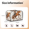 thumbnail image 5 of Fotbe Cowboy Riding Horse for Two Slice Toaster Cover, Fingerprint Protector, Super Soft Appliance Cover And Dust Cover,Bread Dust Cover & Fingerprint Protection, 5 of 7