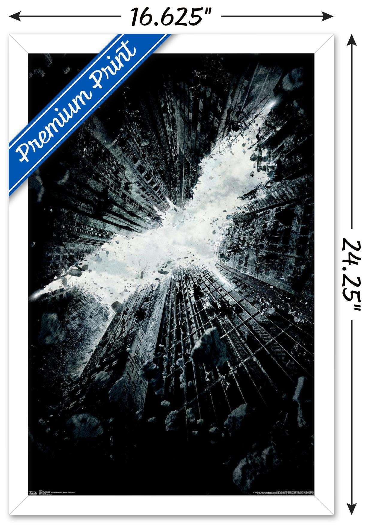 DC Comics Movie - The Dark Knight Rises - Teaser One Sheet Wall Poster, 14.725" x 22.375", Framed