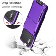 thumbnail image 5 of Case for Galaxy Note 10+ 10 Plus Case Wallet 4-Slot Pocket ID Card Holder Scratch Resistant Dual Layer Protective Bumper Rubber Armor Hard Shell Cover for Samsung Galaxy Note 10 Plus Purple, 5 of 12